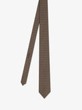Cravate fantaisie marron - IZAC