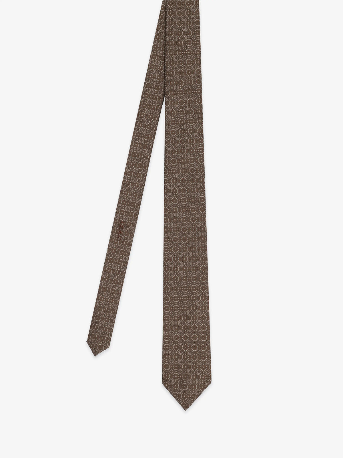 Cravate fantaisie marron - IZAC