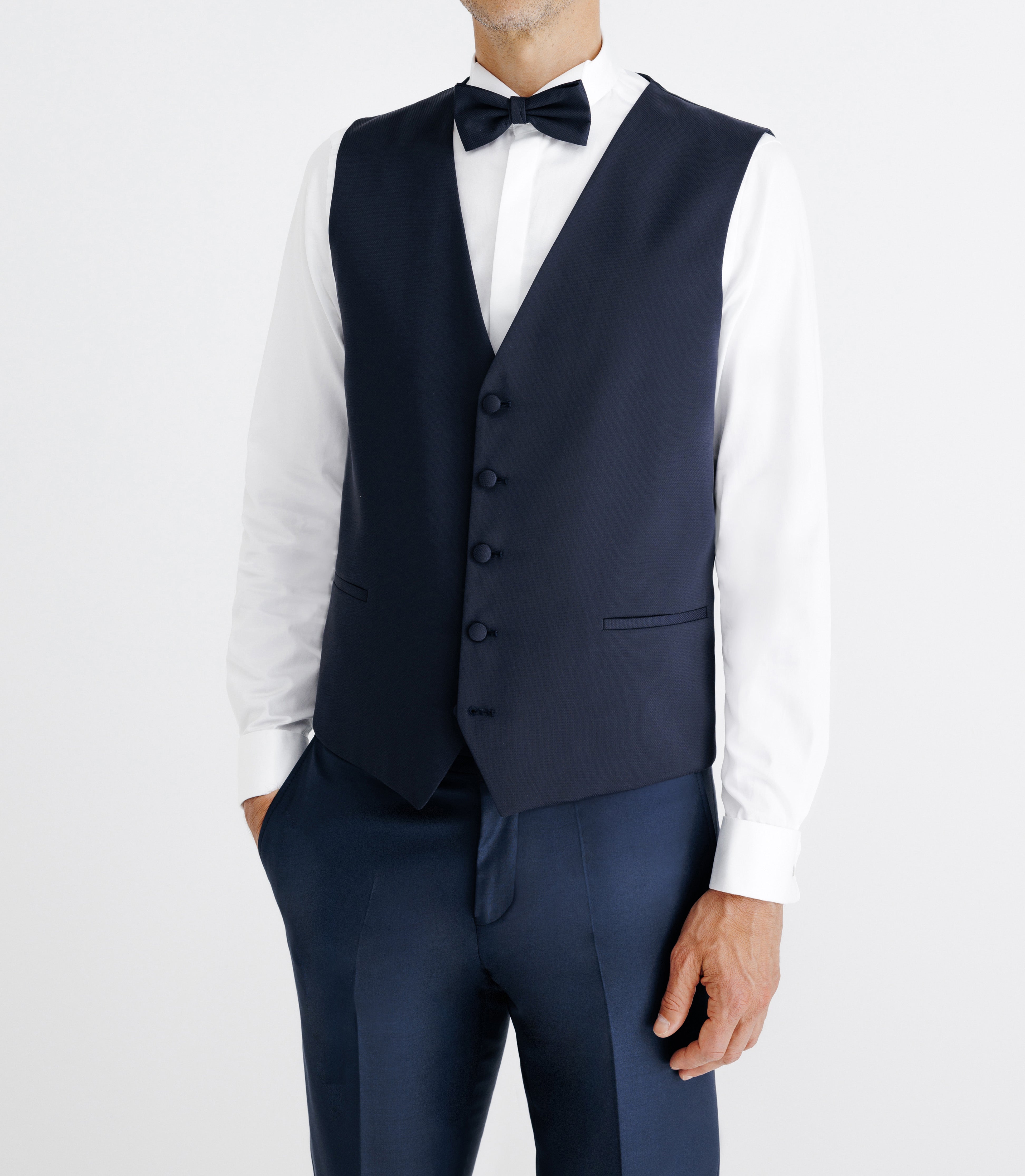 Gilet de costume cérémonie marine - IZAC