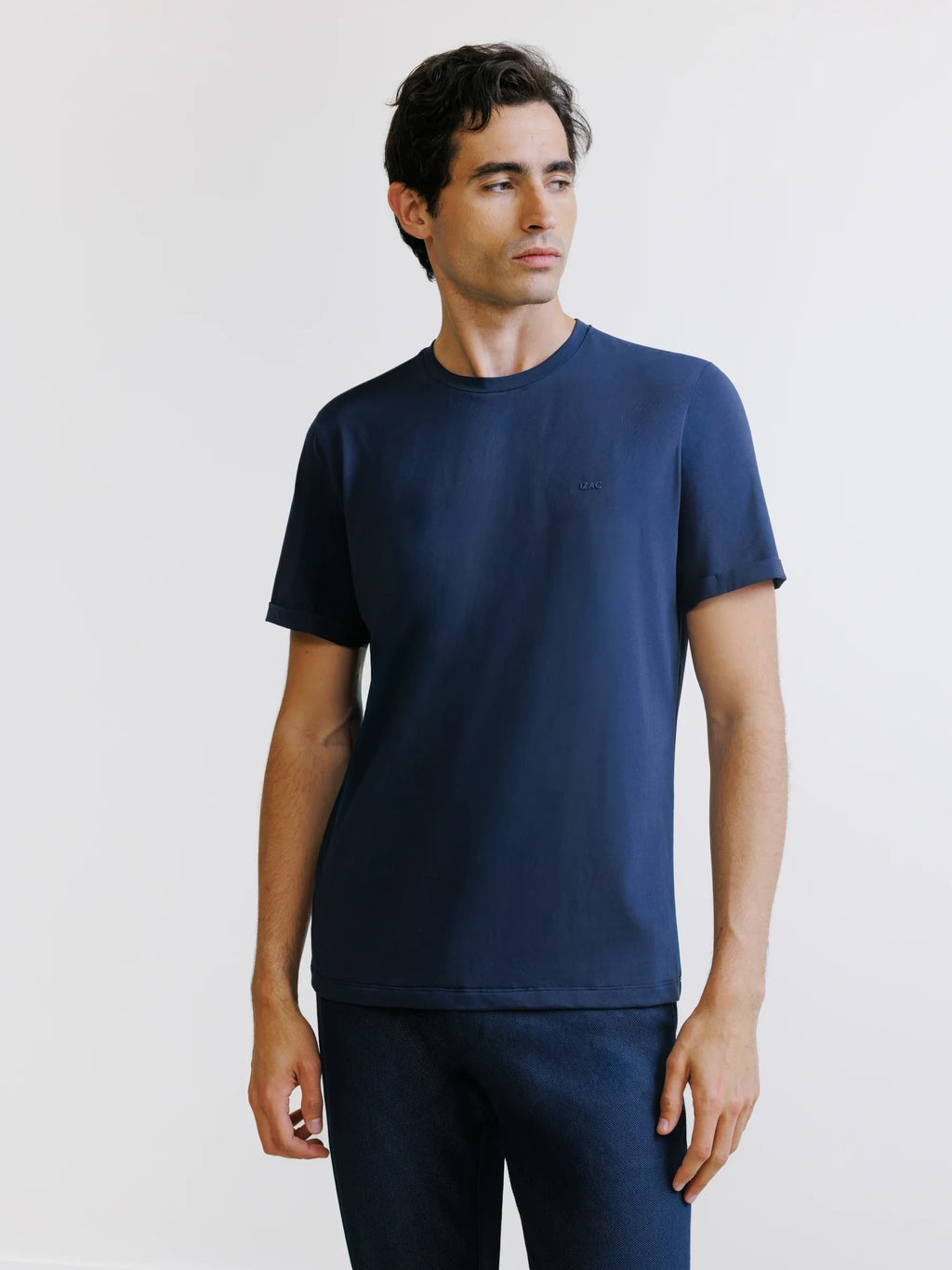 T-shirt col rond marine - IZAC