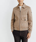 Blouson en suède taupe - IZAC
