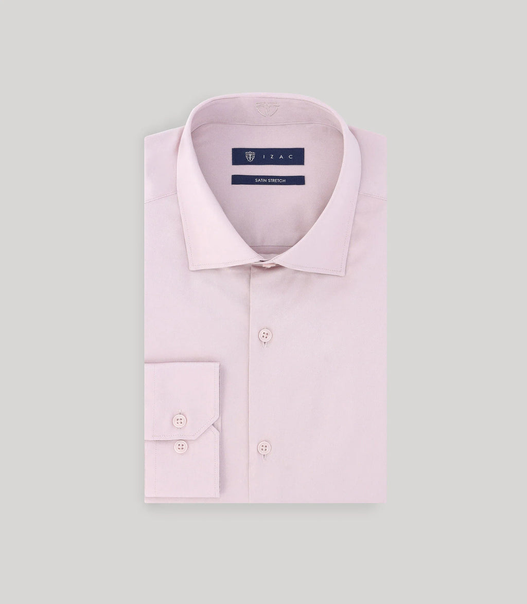Chemise en satin de coton mauve - IZAC
