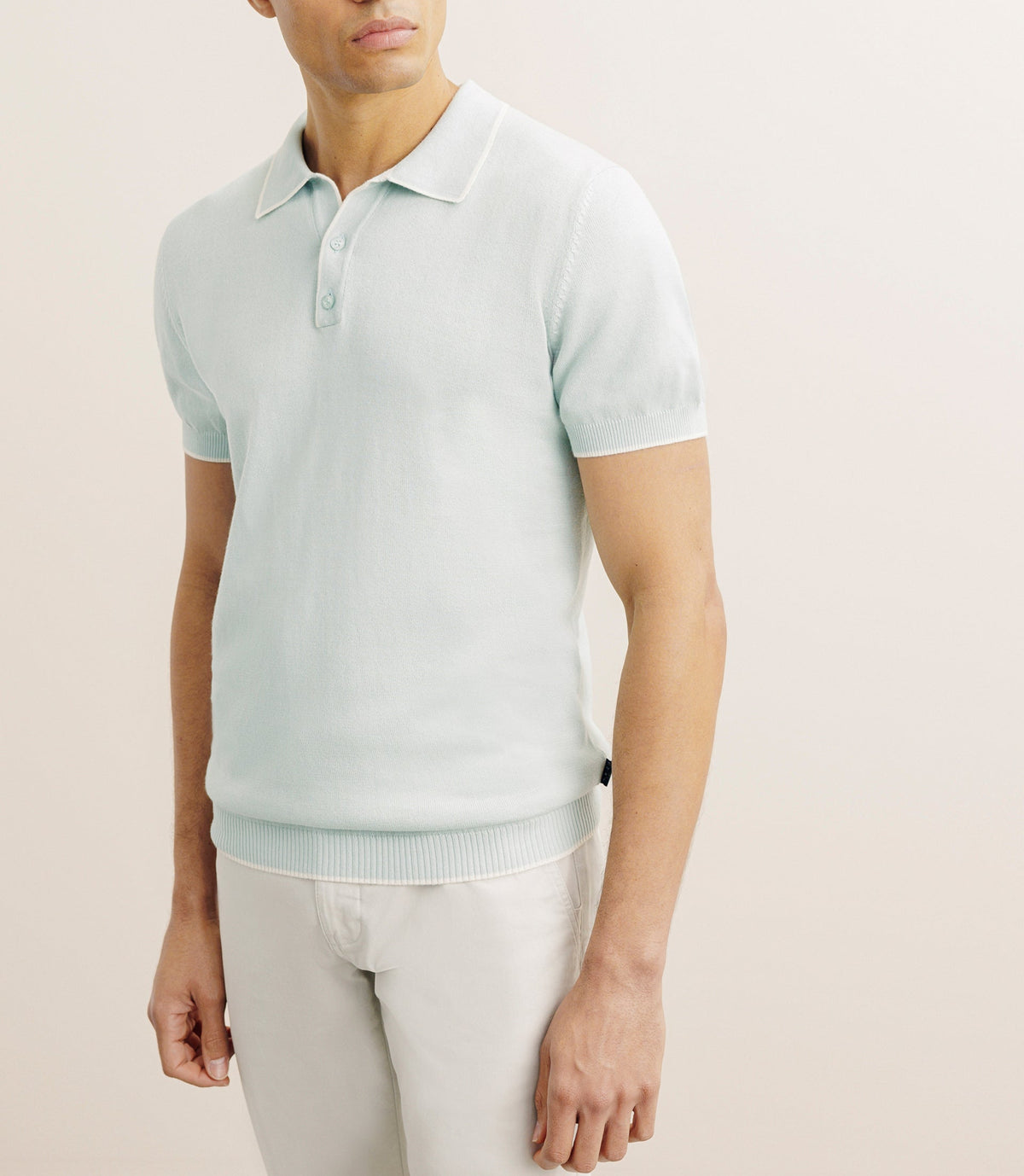 Polo col ouvert vert - IZAC