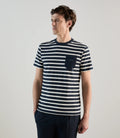 T-shirt à manches courte rayé marine - IZAC