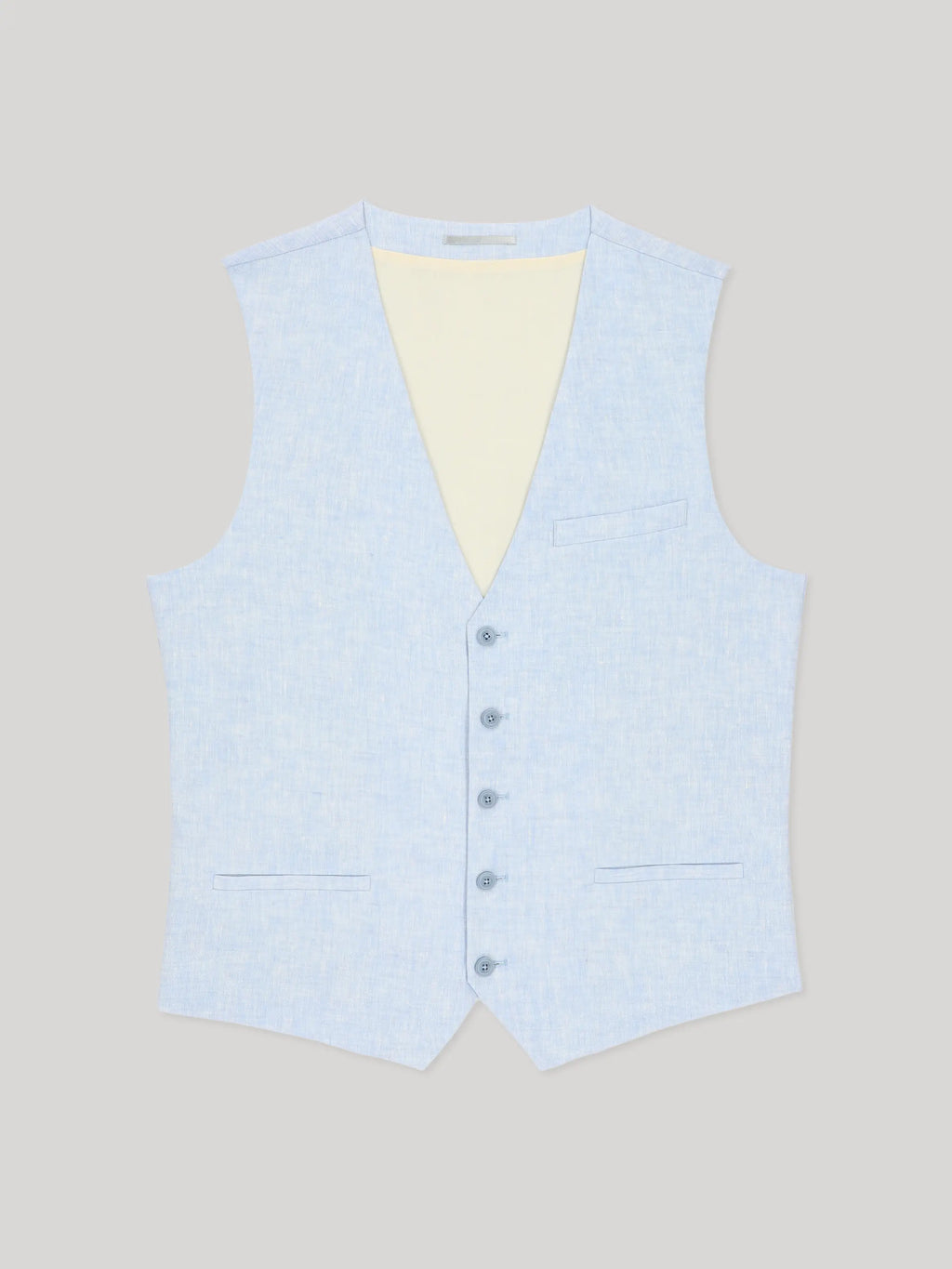 Gilet ville 100% lin bleu ciel - IZAC