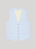 Gilet ville 100% lin bleu ciel - IZAC