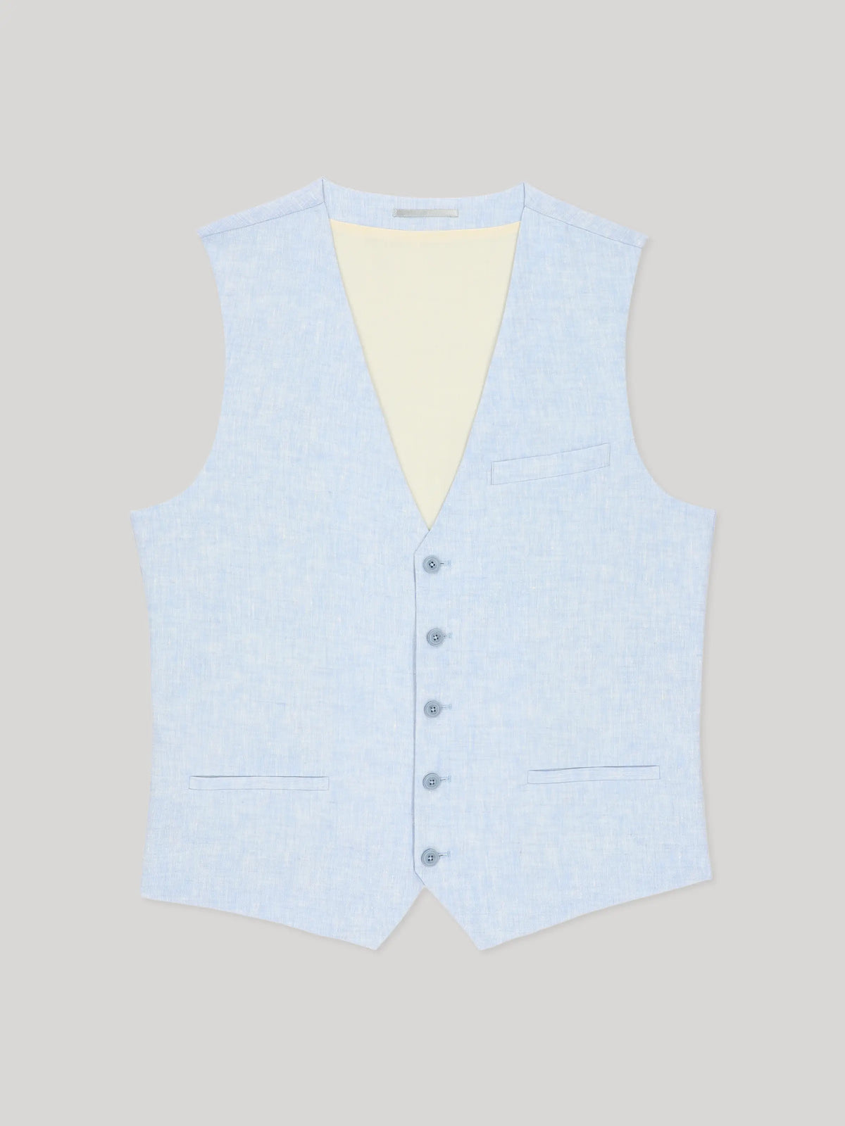 Gilet ville 100% lin bleu ciel - IZAC