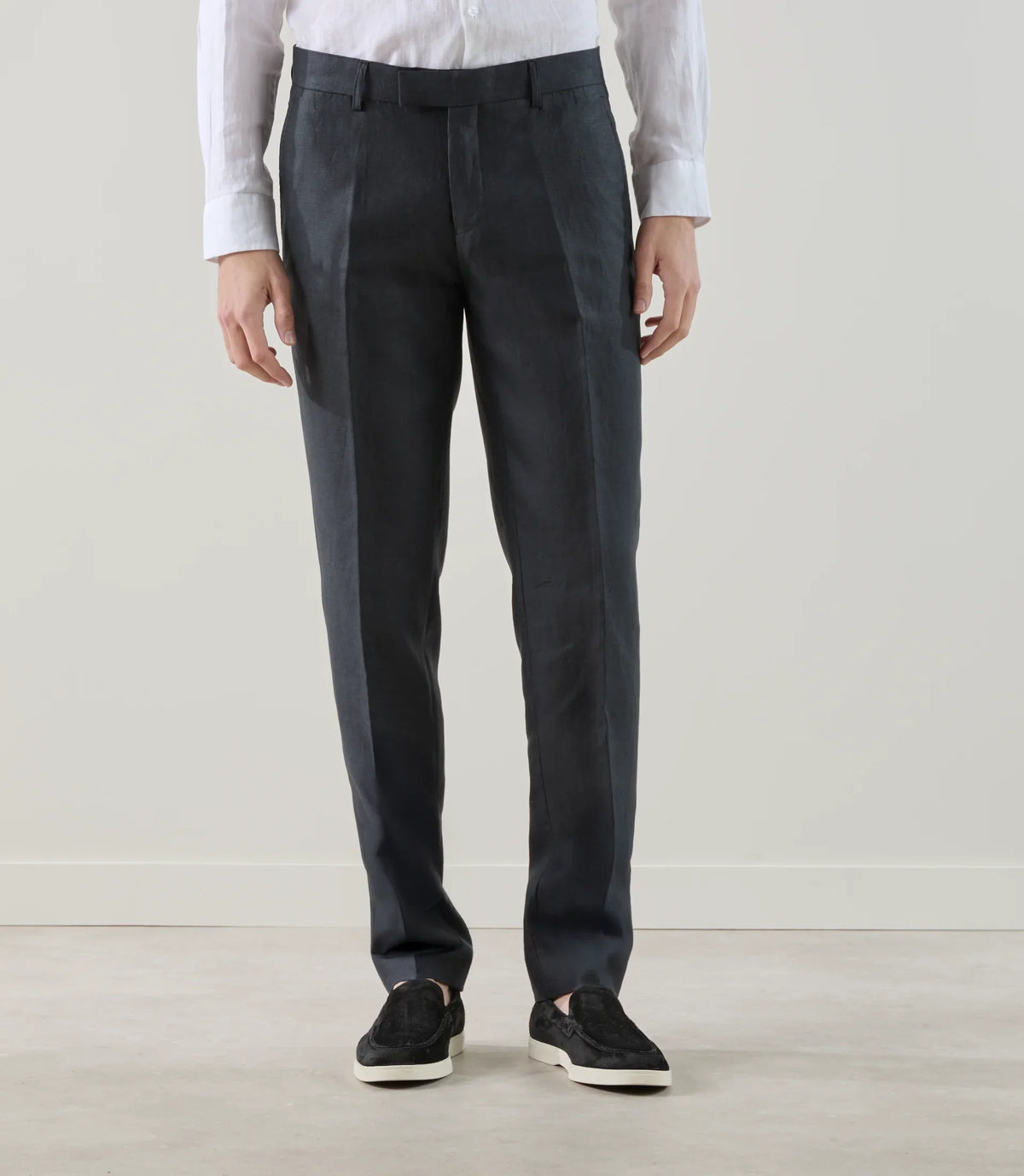 Pantalon ville 100% lin noir - IZAC