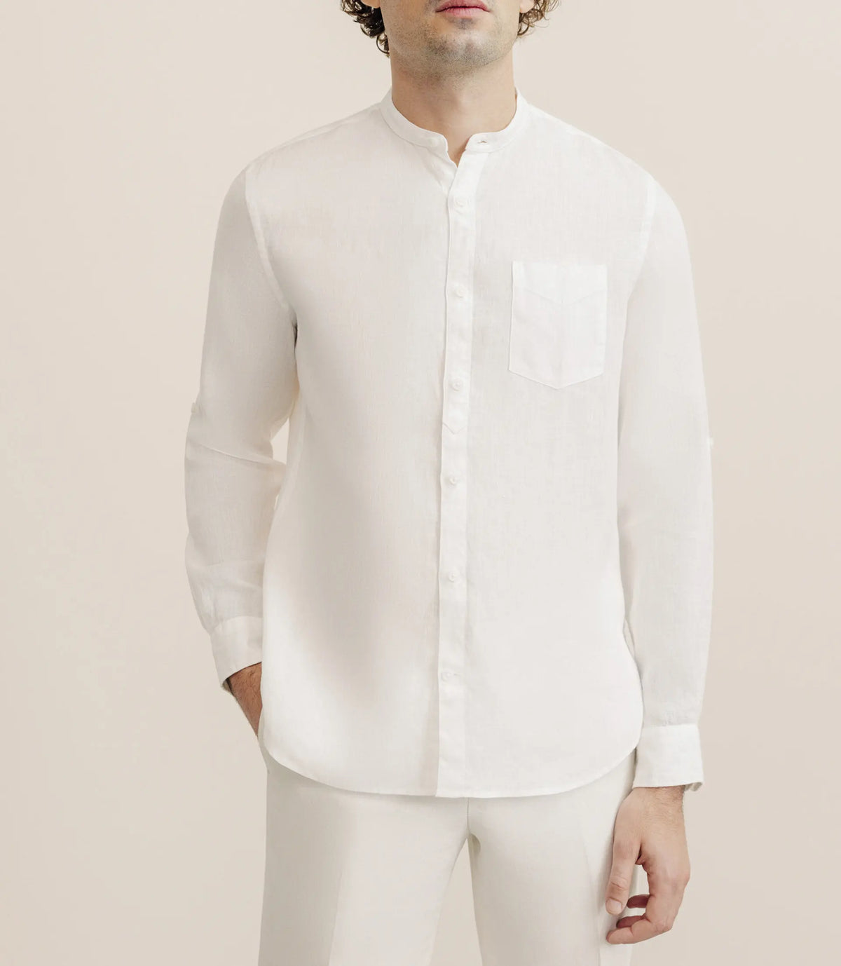 Chemise 100% lin blanche - IZAC