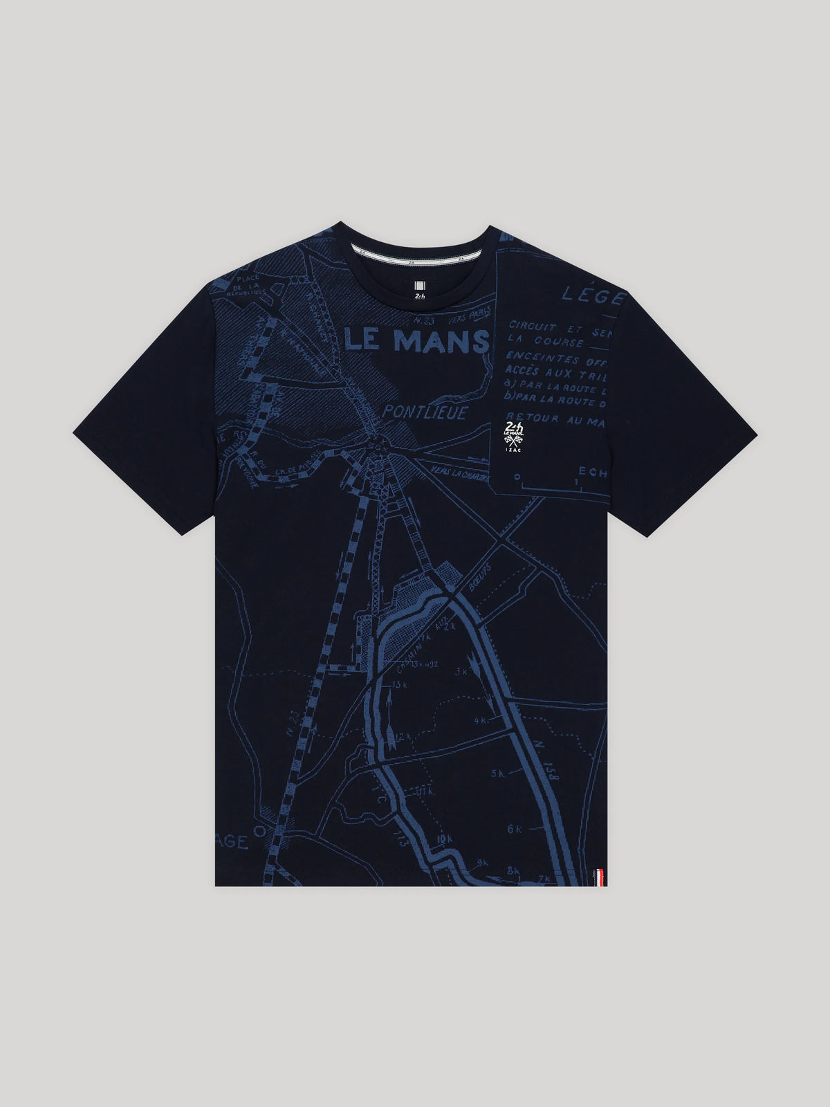 T-shirt col rond marine 24h Le Mans - IZAC