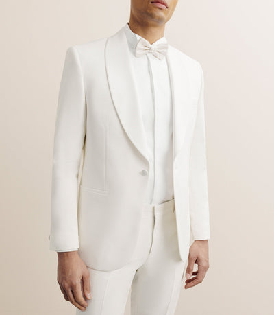 Costume cérémonie col châle écru - IZAC