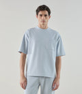 T-shirt col rond en jeu de points ciel - IZAC