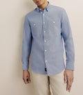Chemise droite oxford marine - IZAC