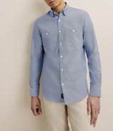 Chemise droite oxford marine - IZAC