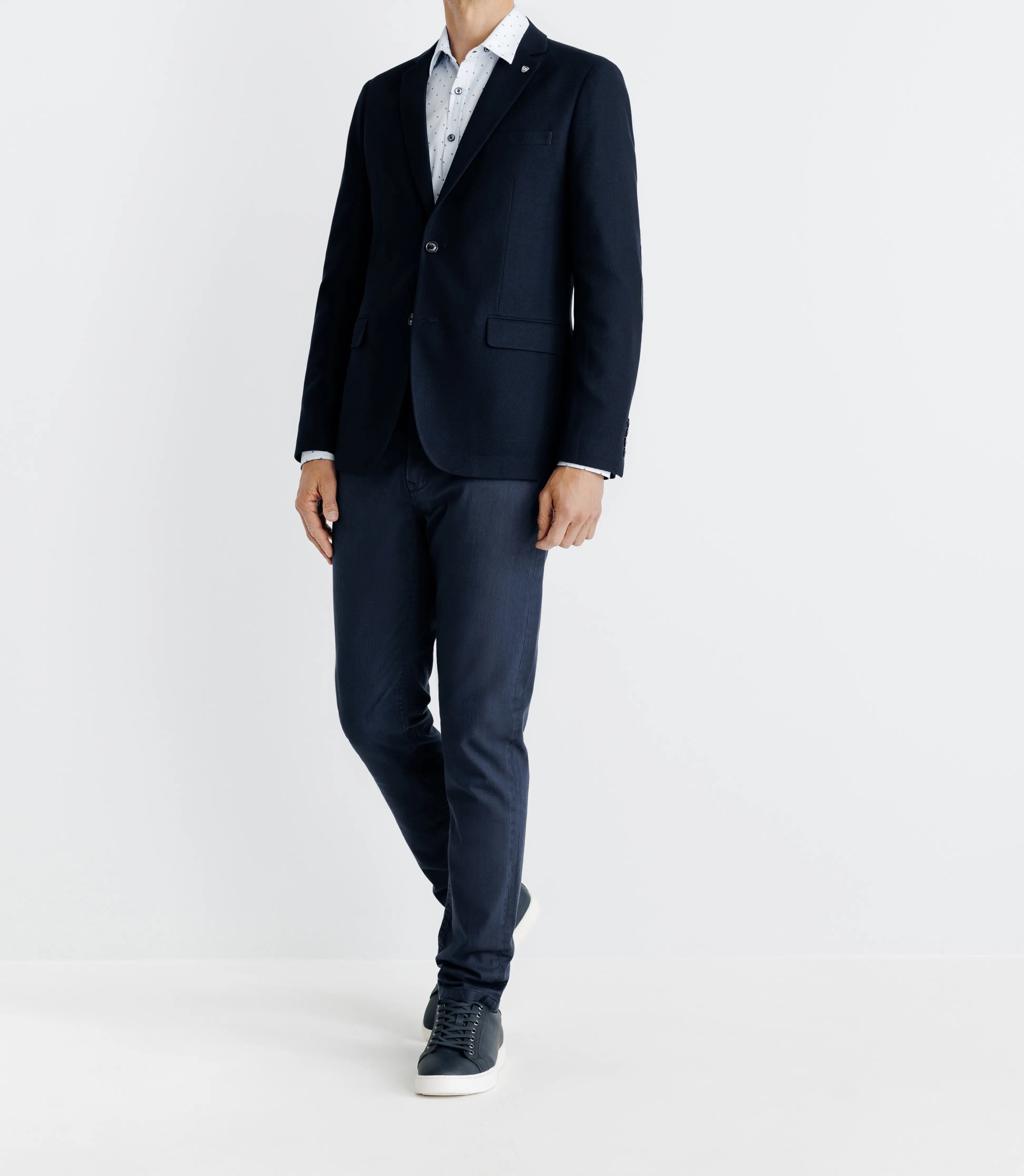 Veste en nid d'abeille marine - IZAC