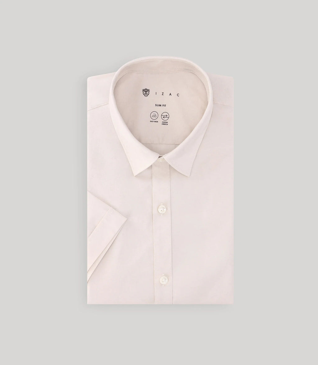 Chemise ville unie beige - IZAC