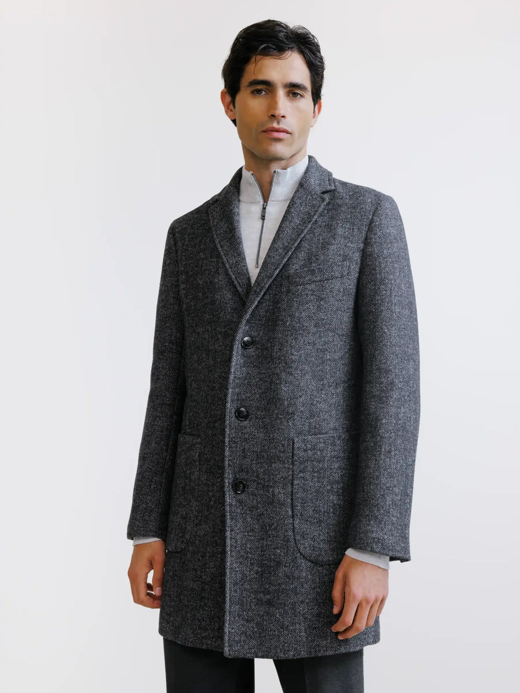 Manteau 3 boutons noir - IZAC