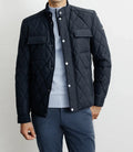 Blouson col chemise marine - IZAC