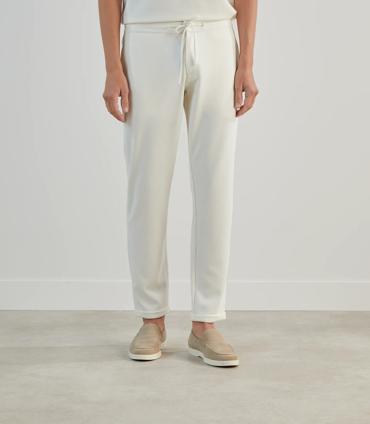 Pantalon casual en maille écru - IZAC