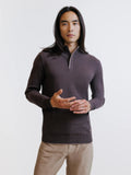Pull col montant marron - IZAC