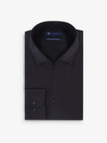 Chemise ville col ouvert noire - IZAC