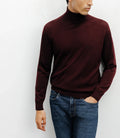 Pull col roulé bordeaux - IZAC