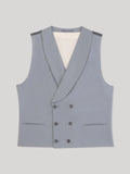 Gilet ville en laine majoritaire bleu gris clair - IZAC