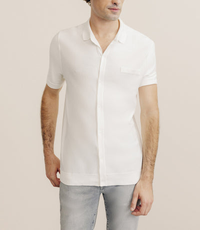 Polo en maille écru - IZAC