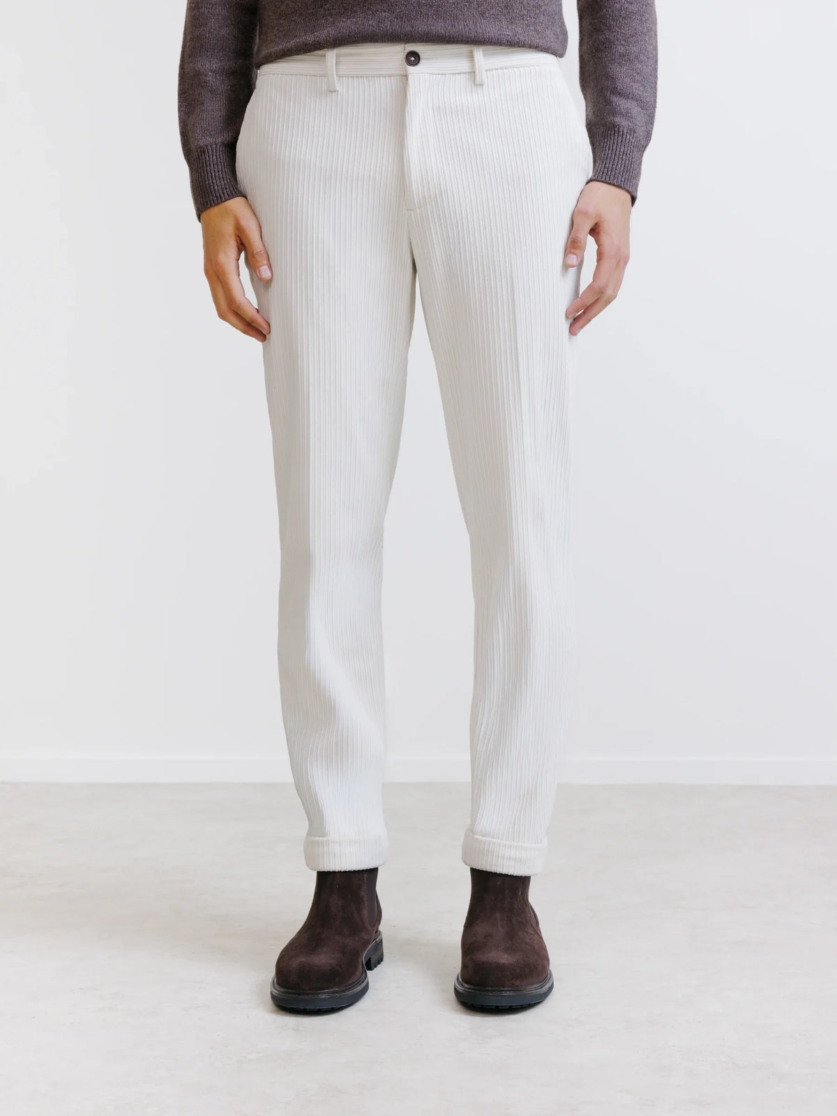 Pantalon en velours écru - IZAC