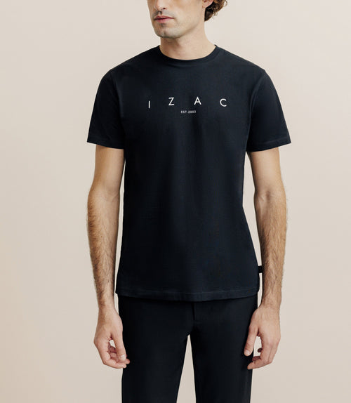 T-shirt imprimé noir - IZAC
