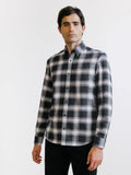 Chemise à carreaux noire - IZAC