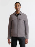 Blouson col chemise taupe - IZAC
