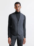 Gilet ville 100% laine noir - IZAC
