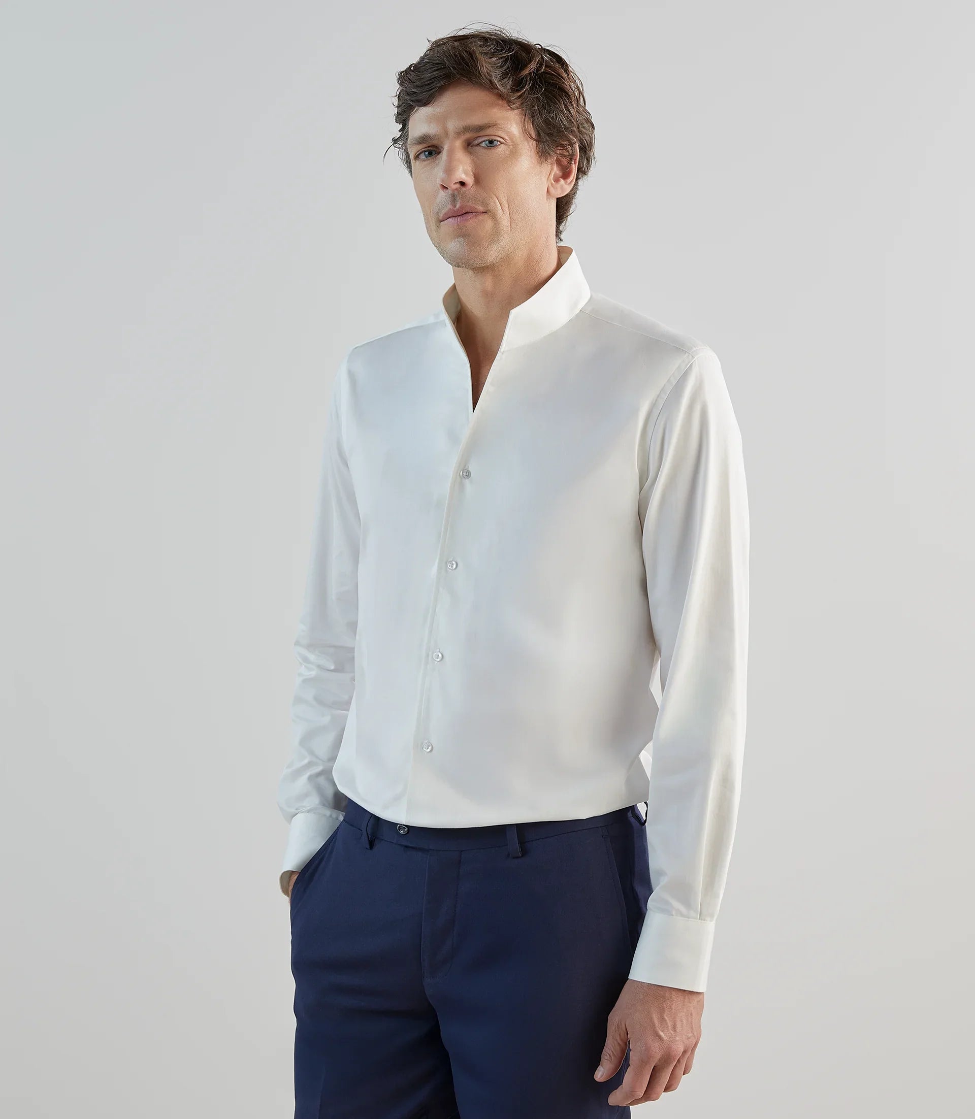 Chemise ville en coton écru - IZAC