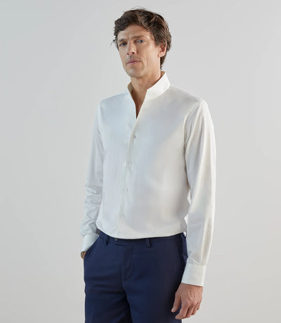 Chemise ville en coton écru - IZAC