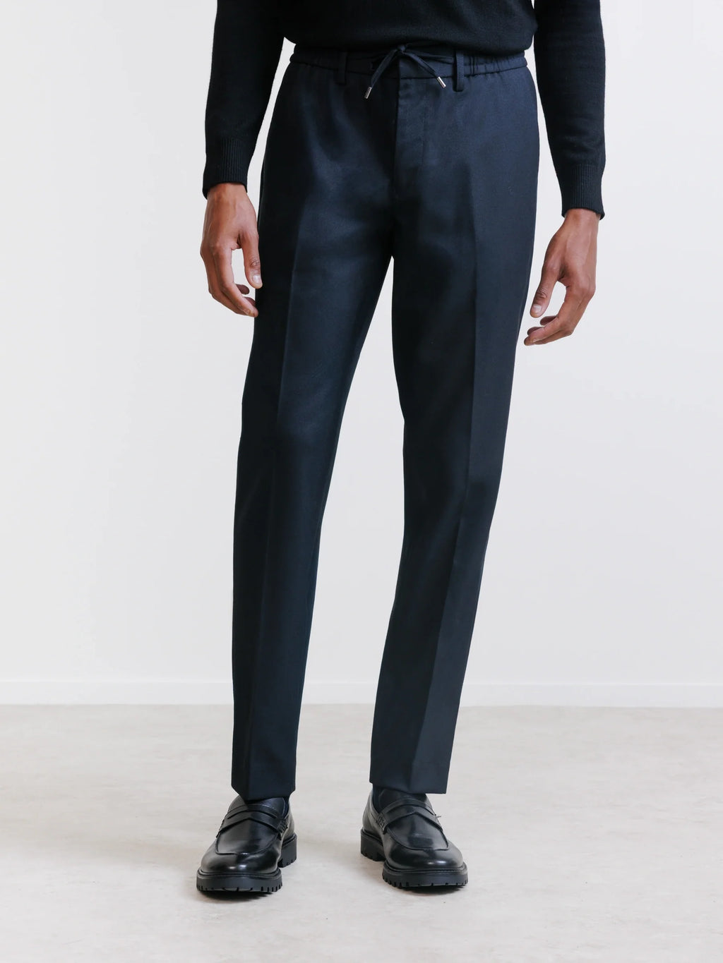 Pantalon ville en flanelle marine - IZAC