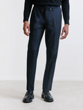 Pantalon ville en flanelle marine - IZAC
