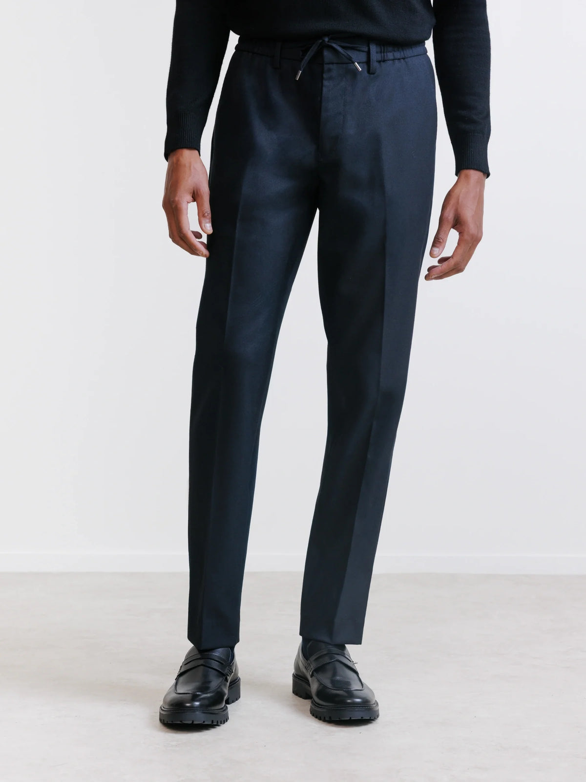 Pantalon ville en flanelle marine - IZAC