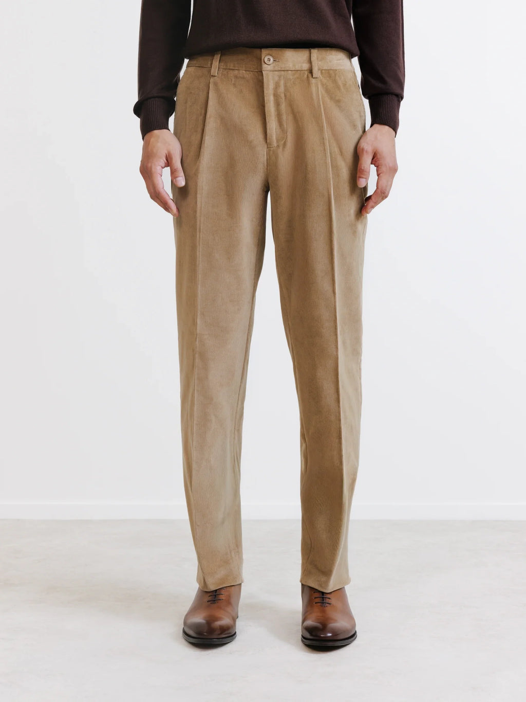 Pantalon en velours beige - IZAC