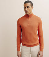 Pull col montant camionneur orange foncé - IZAC