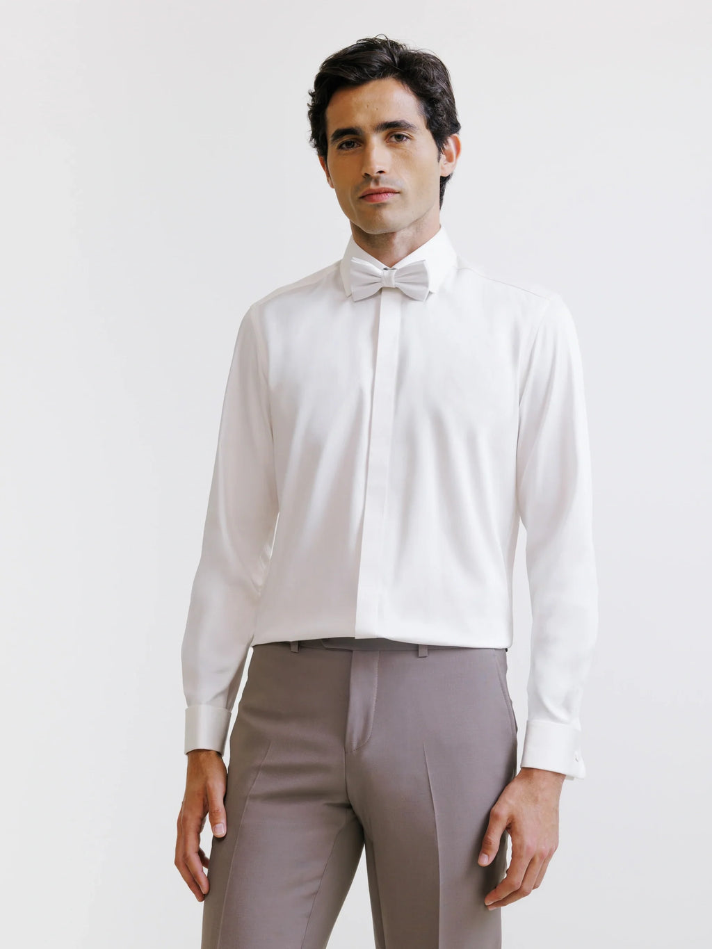 Chemise en satin de coton écru - IZAC