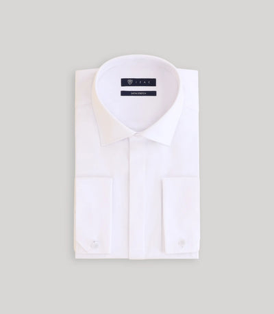 Chemise en satin de coton écru - IZAC