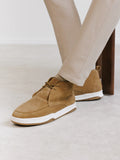 Bottines casual en suède camel - IZAC