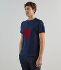 T-shirt à manches courtes avec print marine - IZAC