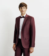 Costume 2 boutons laine majoritaire prune - IZAC