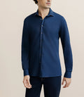 Chemise slim en maille marine - IZAC