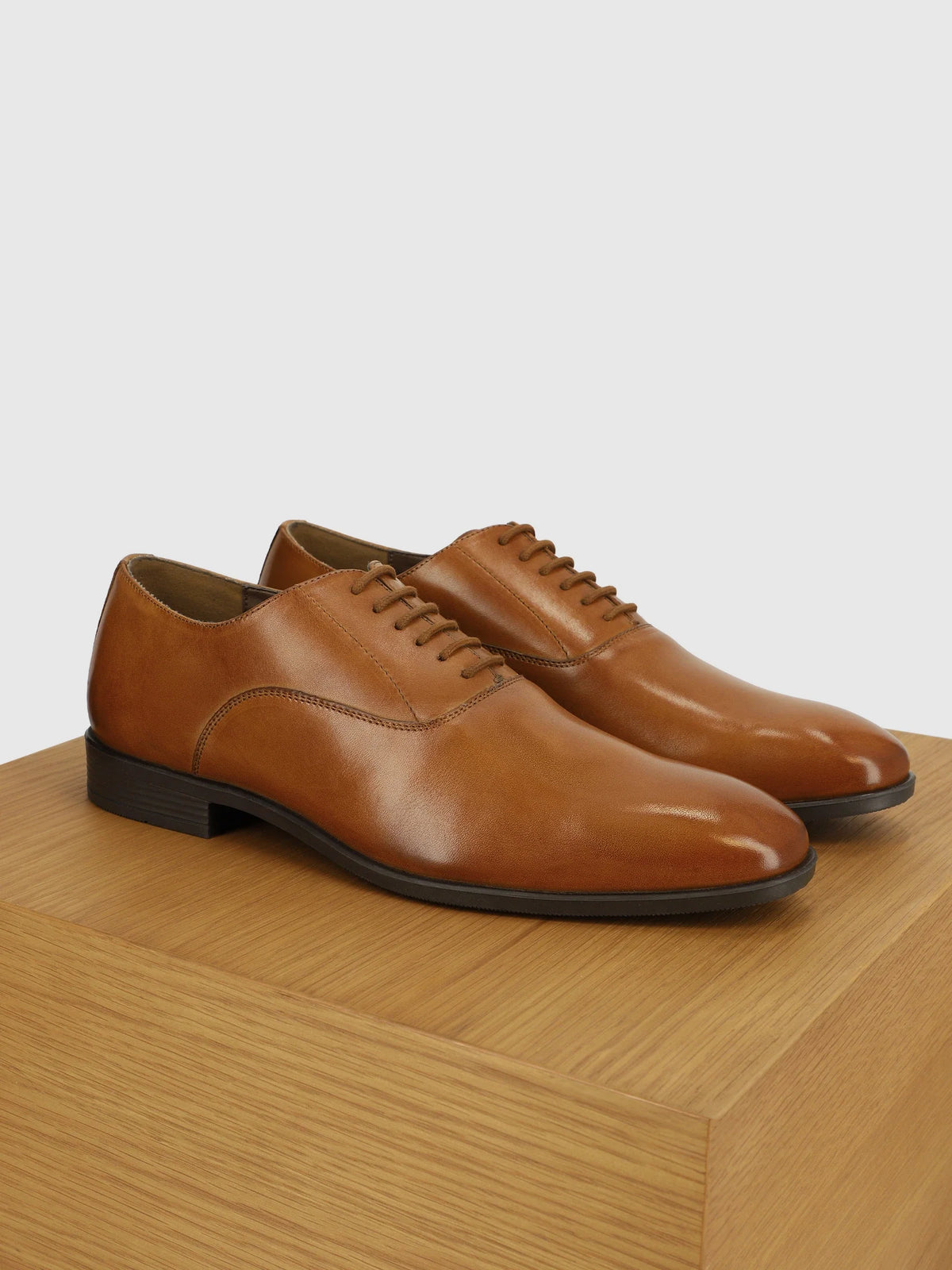 Richelieu en cuir marron - IZAC