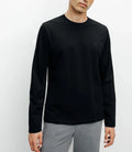 T-shirt col rond manches longues noir - IZAC