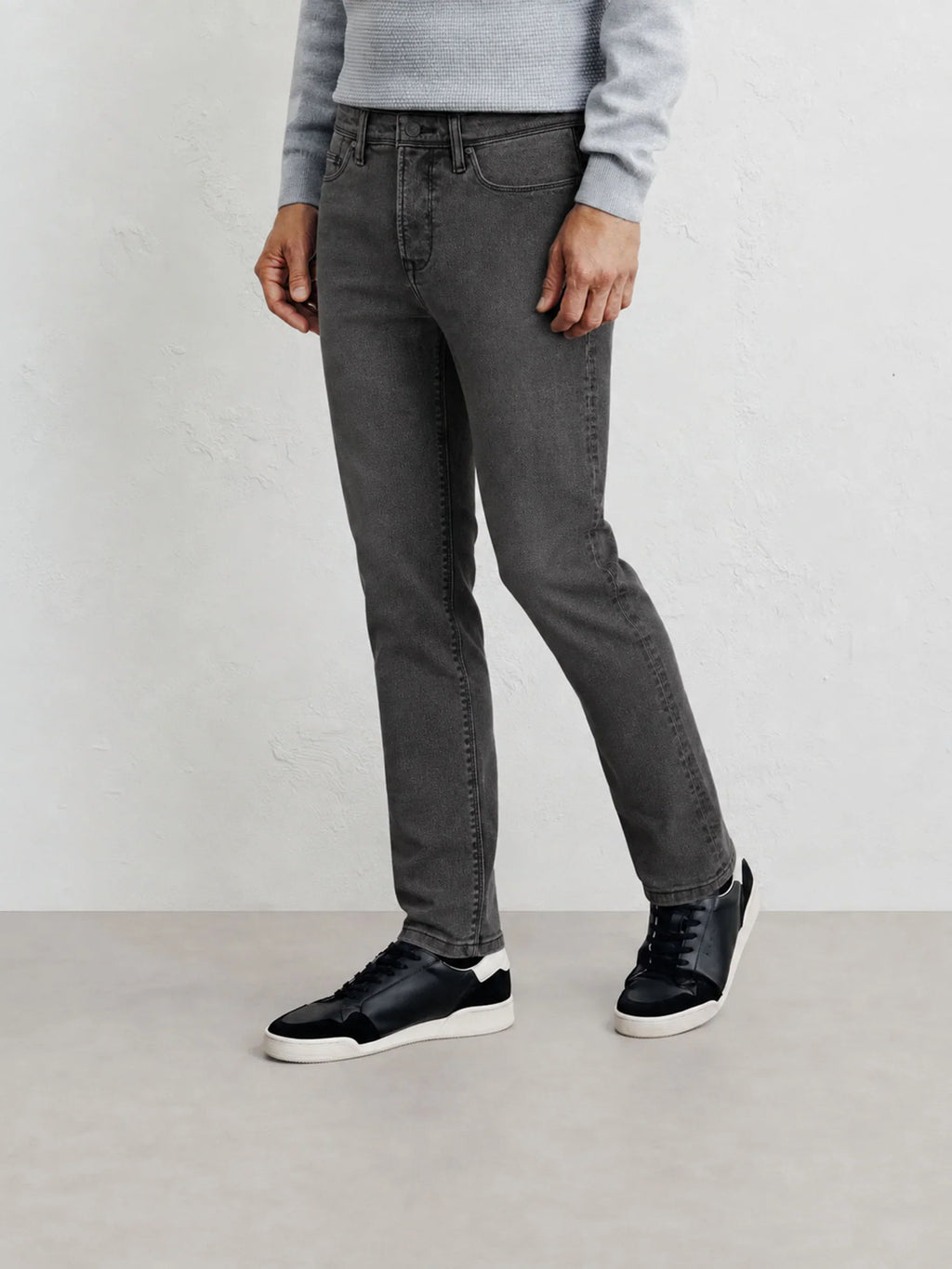 Jean 5 poches stretch gris moyen