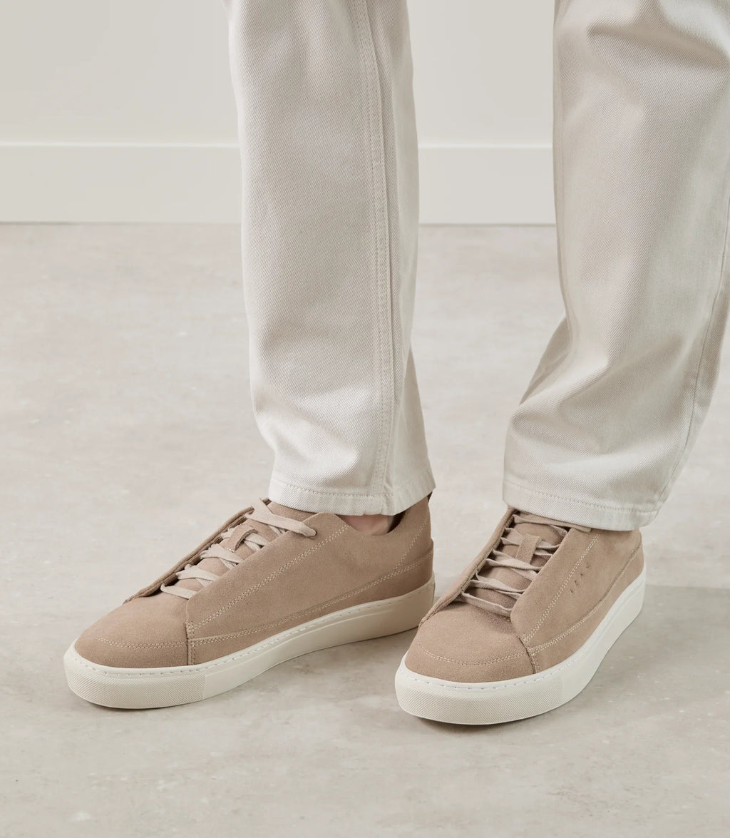 Basket en suède beige - IZAC